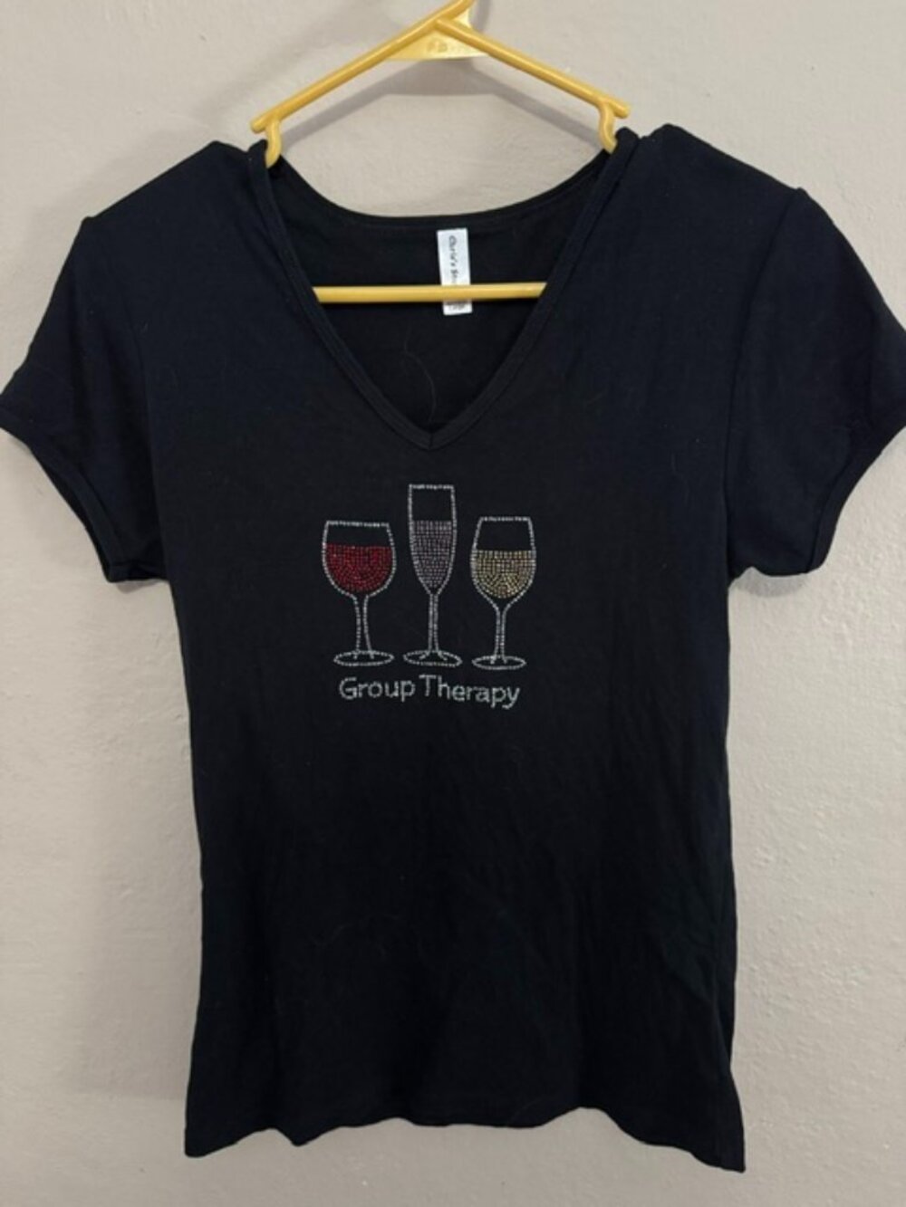 Women's "Group Therapy" black t-shirt